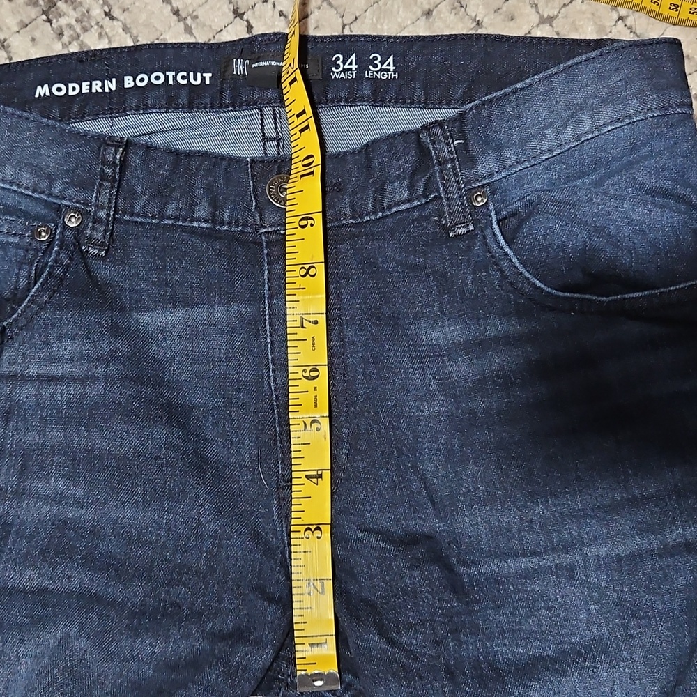 INC International Concepts Men's Bootcut Jeans - Dark Blue - Picture 8 of 9